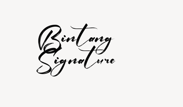 Bintang Signature Font