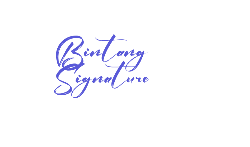 Bintang Signature Font Download