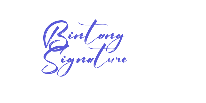 Bintang Signature Font Download