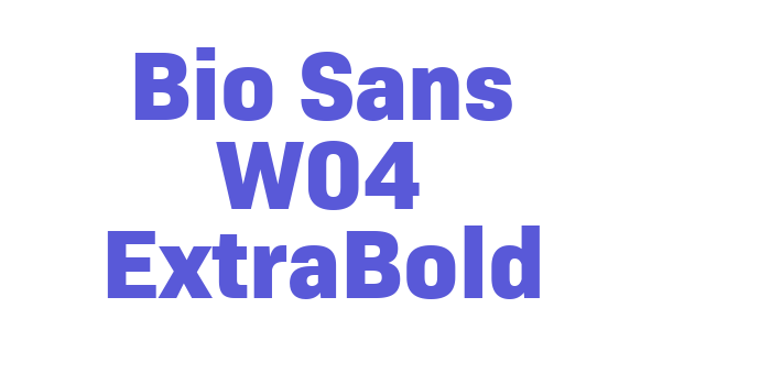 Bio Sans W04 ExtraBold Font Download