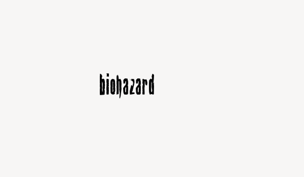 Biohazard Font