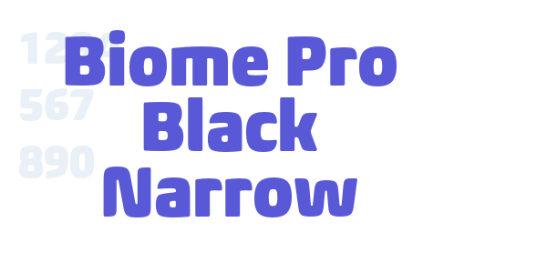 Biome Pro Black Narrow font free