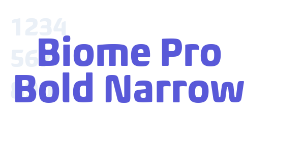 Biome Pro Bold Narrow font free