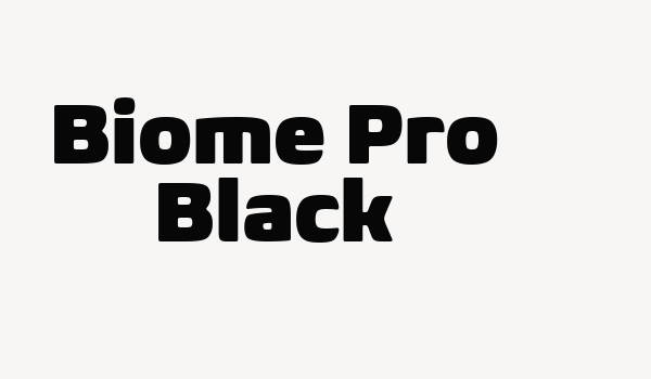 Biome Pro Black Font