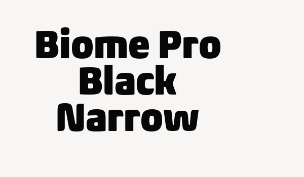 Biome Pro Black Narrow Font