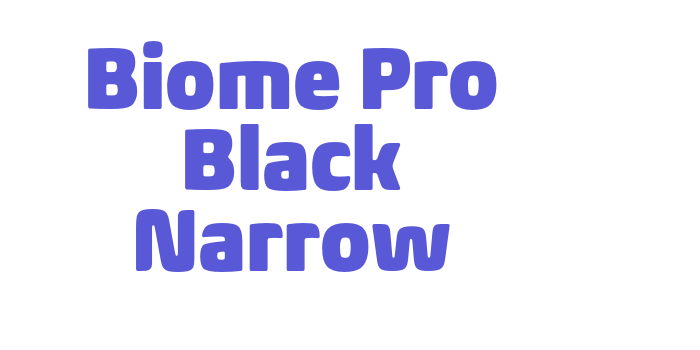 Biome Pro Black Narrow Font Download