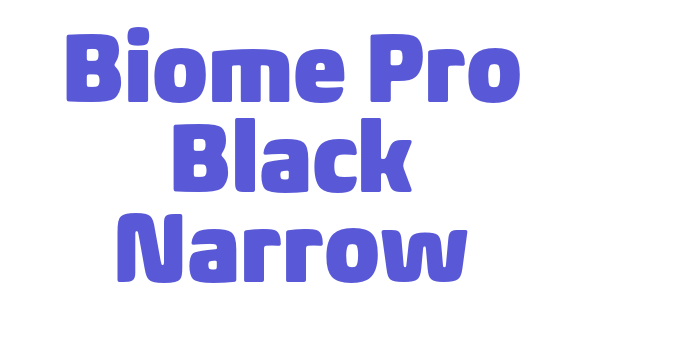 Biome Pro Black Narrow Font