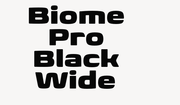 Biome Pro Black Wide Font