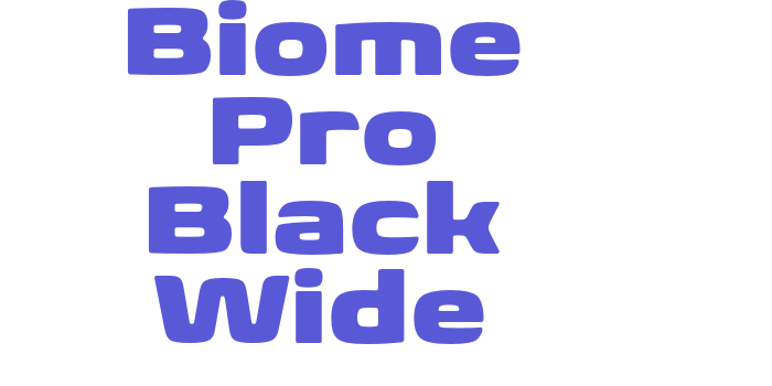 Biome Pro Black Wide Font Download