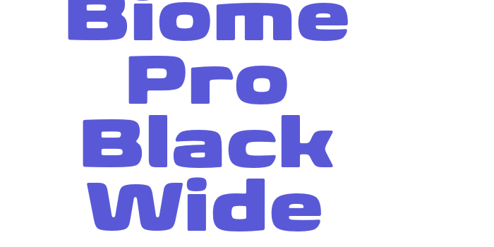 Biome Pro Black Wide Font