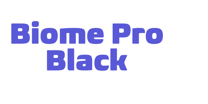 Biome Pro Black Font