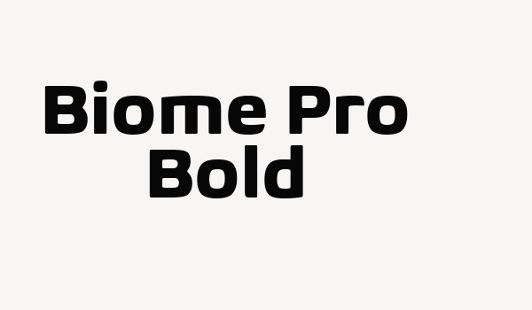 Biome Pro Bold Font