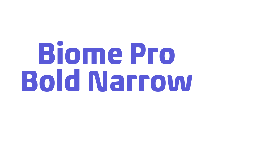 Biome Pro Bold Narrow Font Download