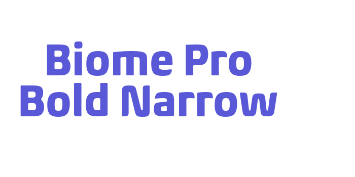 Biome Pro Bold Narrow Font Download