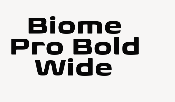 Biome Pro Bold Wide Font