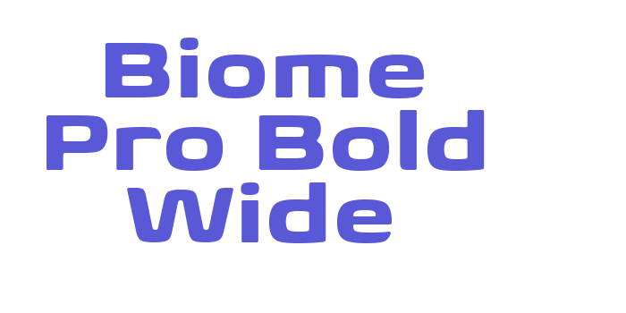 Biome Pro Bold Wide Font Download