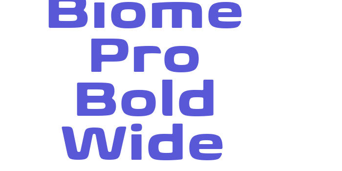 Biome Pro Bold Wide Font