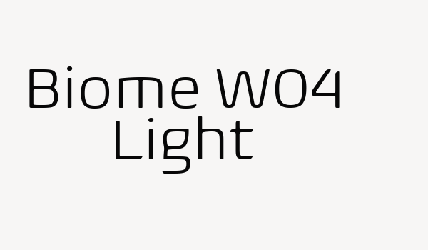 Biome W04 Light Font