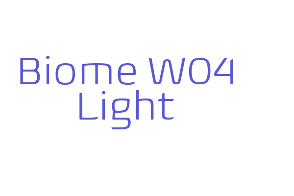 Biome W04 Light Font