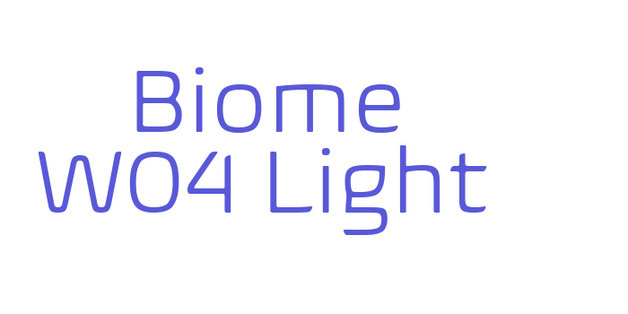 Biome W04 Light Font