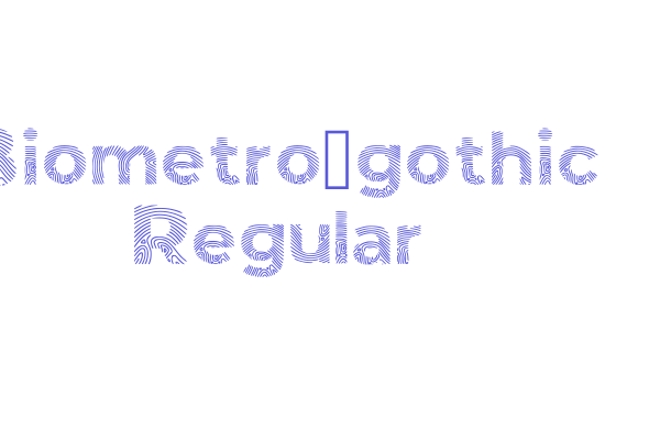 Biometro_gothic Regular Font