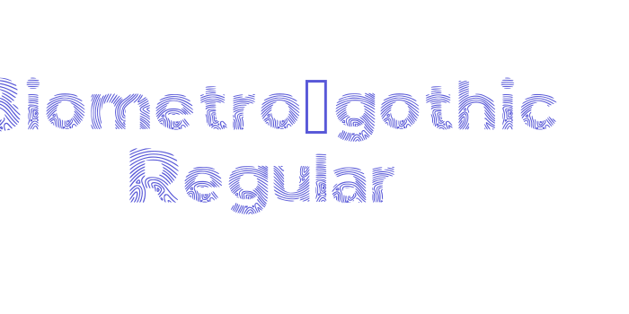 Download Biometro_gothic Regular Font