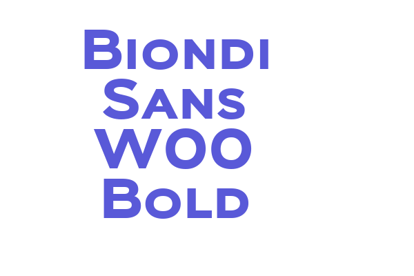 Biondi Sans W00 Bold Font