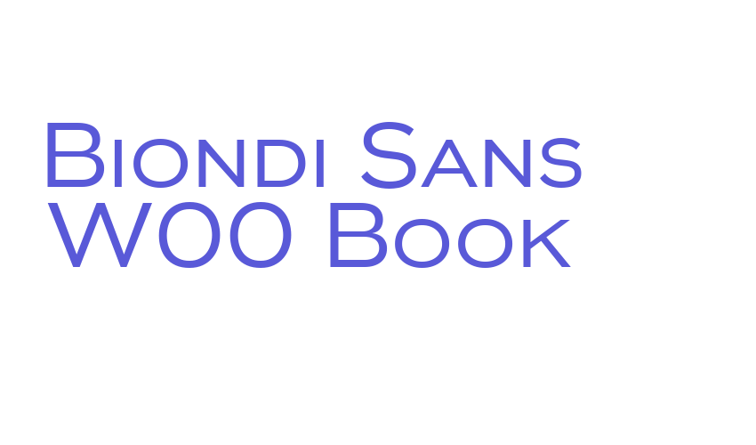 Biondi Sans W00 Book Font