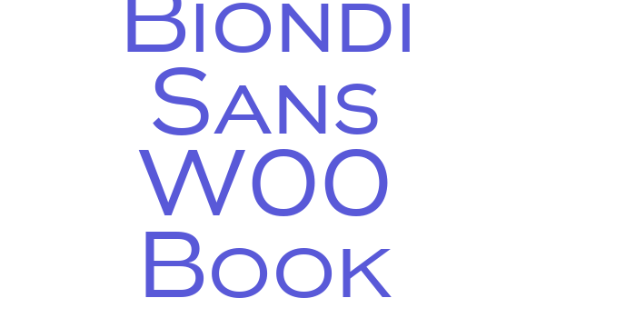 Biondi Sans W00 Book Font