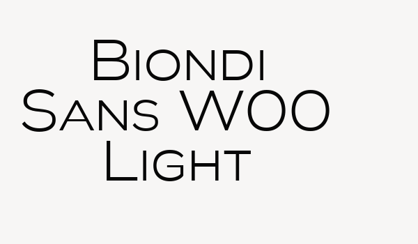 Biondi Sans W00 Light Font