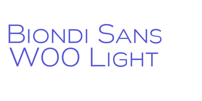 Biondi Sans W00 Light Font Download