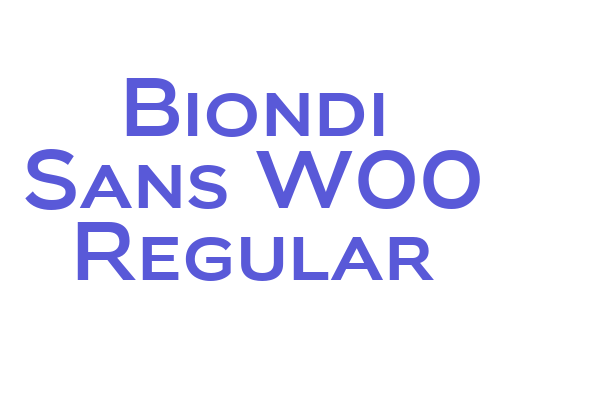 Biondi Sans W00 Regular Font