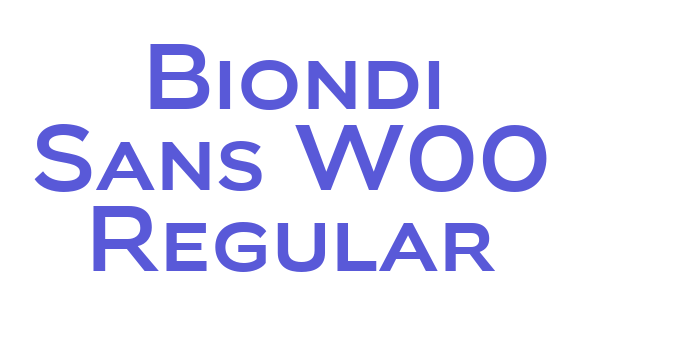 Download Biondi Sans W00 Regular Font