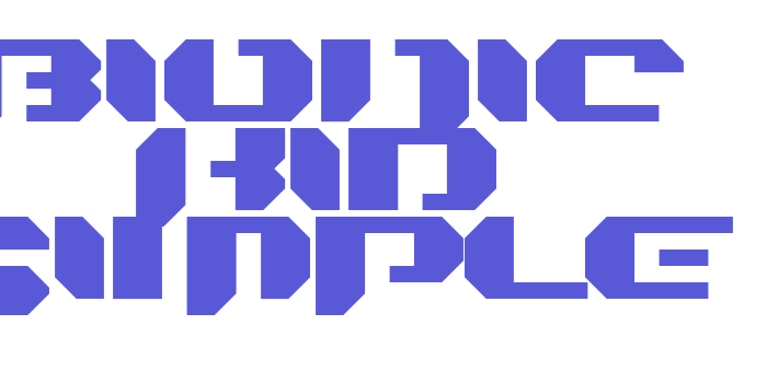 Bionic Kid Simple Font Download