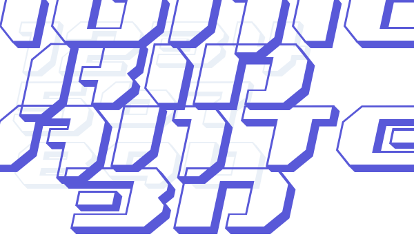 Bionic Kid Slanted 3d Font