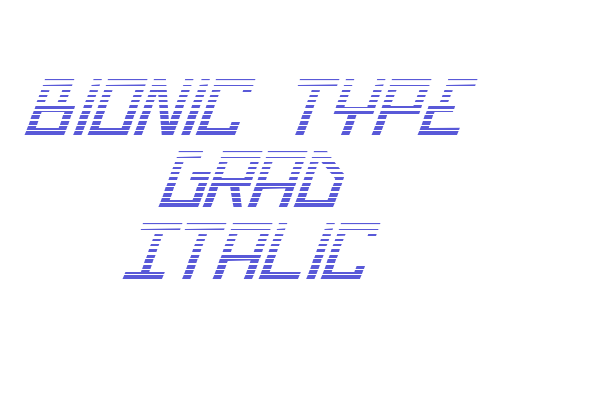 Bionic Type Grad Italic Font