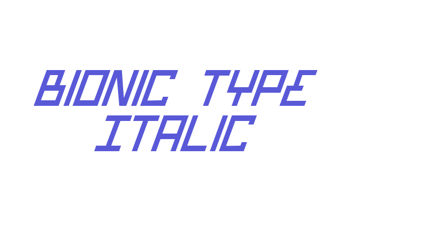 Bionic Type Italic Font Download