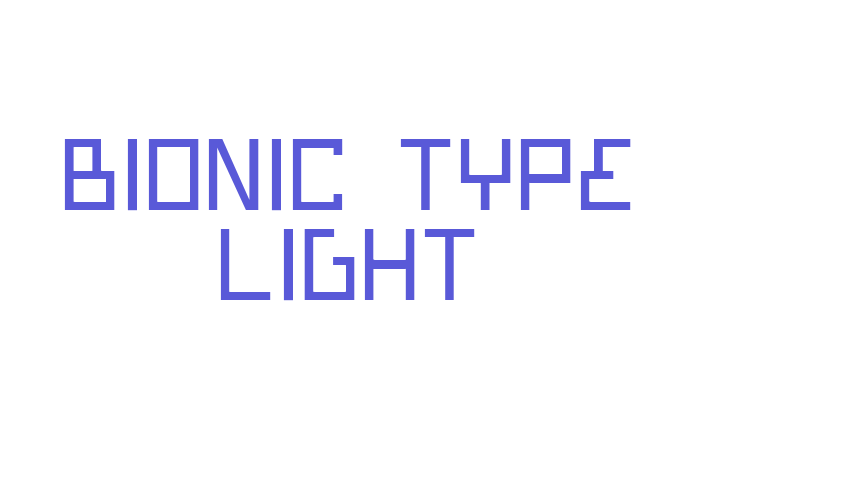 Bionic Type Light Font Download