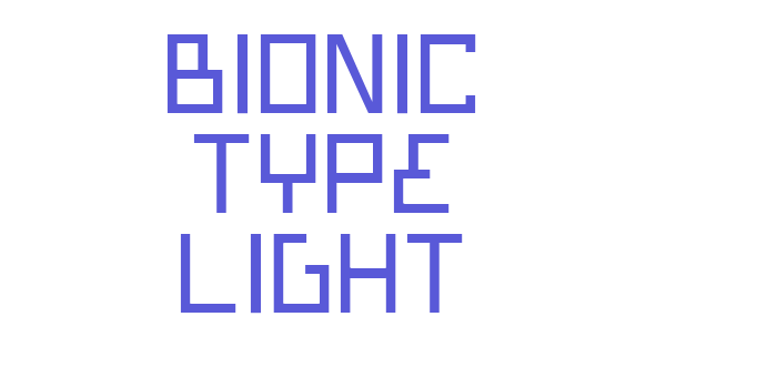 Bionic Type Light Font