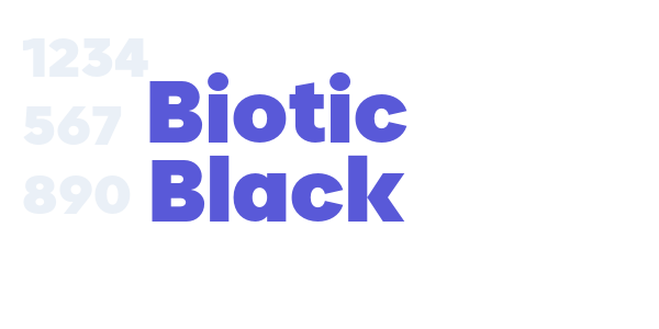 Biotic Black font free