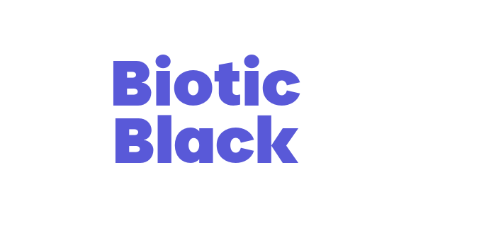 Biotic Black Font Download