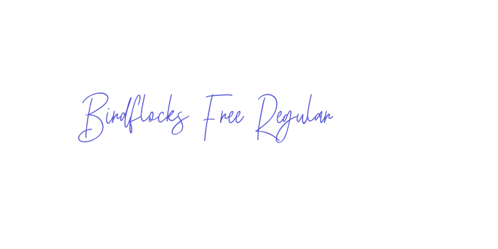 Birdflocks Free Regular Font Download