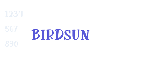 Birdsun font