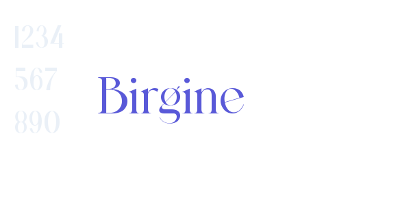 Birgine font free