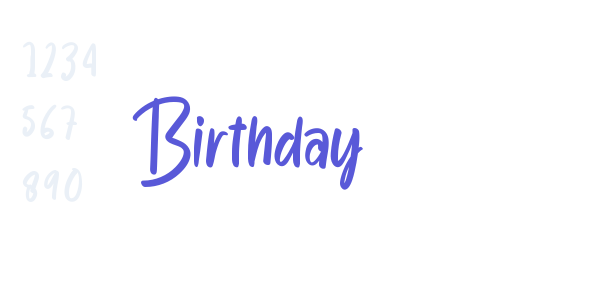 Birthday font free