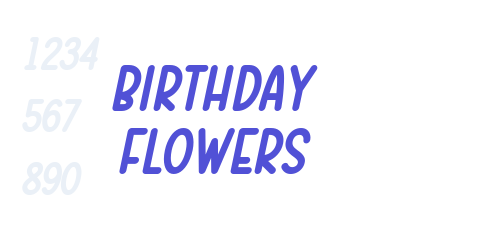 Birthday Flowers-font-download
