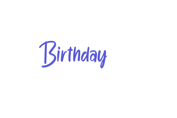 Birthday Font