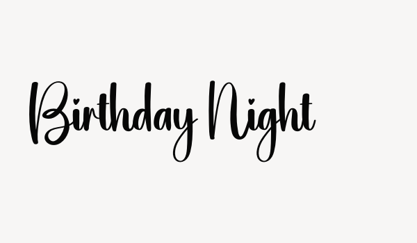 Birthday Night Font