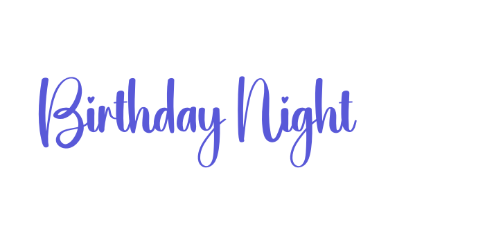 Birthday Night Font Download