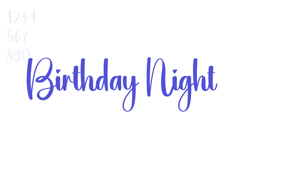 Birthday Night-font-download